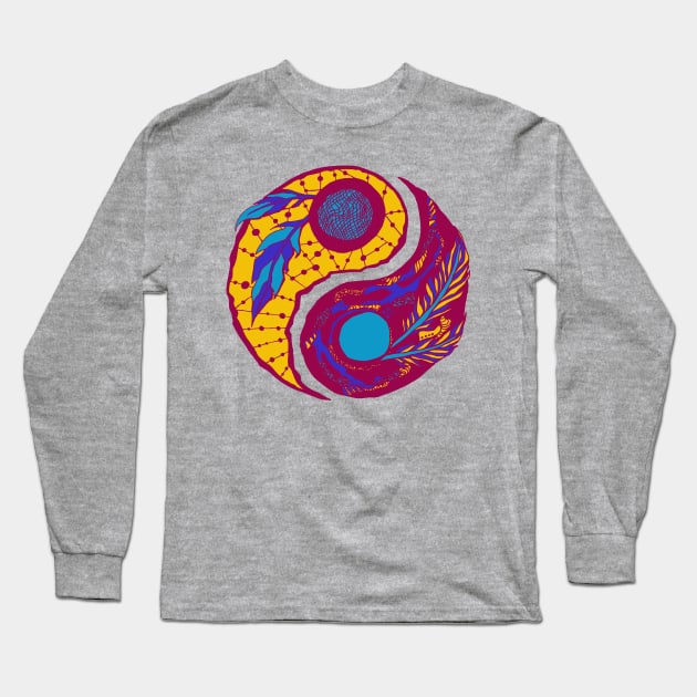 Triad Yin Yang Long Sleeve T-Shirt by kenallouis